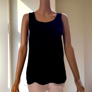 Express Black Sleeveless Split Back Tank Size Medium